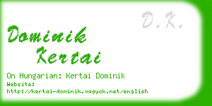 dominik kertai business card